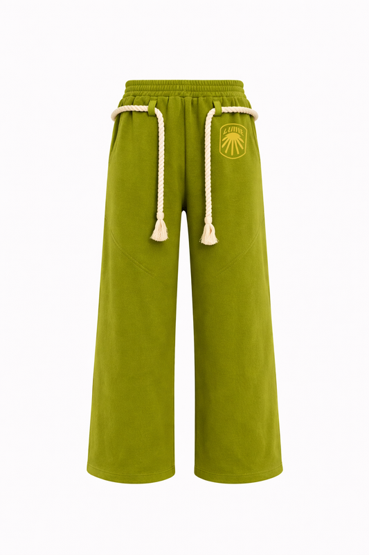 LUME Series 7 Wide-Leg Pants  Olive green