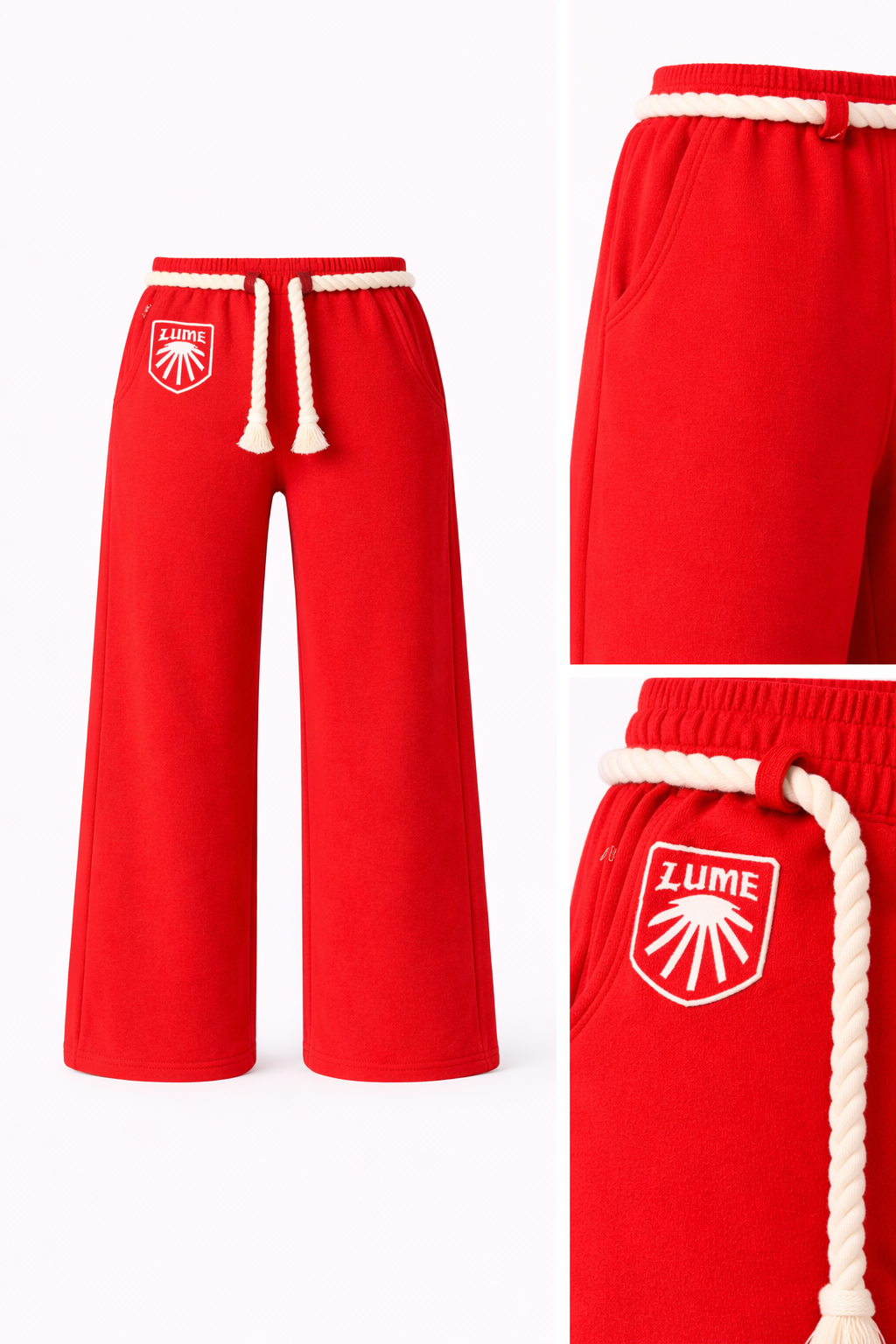 LUME Series 7 Wide-Leg Pants  Red